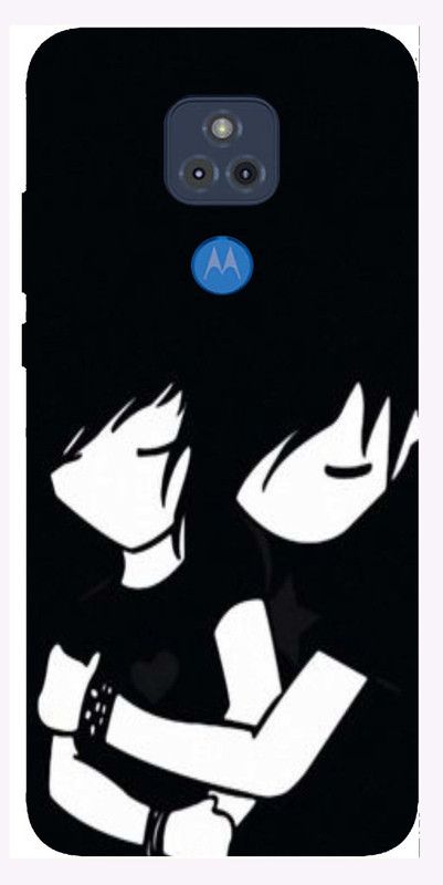 PrintKing Back Cover for Motorola Moto G Play  (Black, White, Silicon, Pack of: 1)