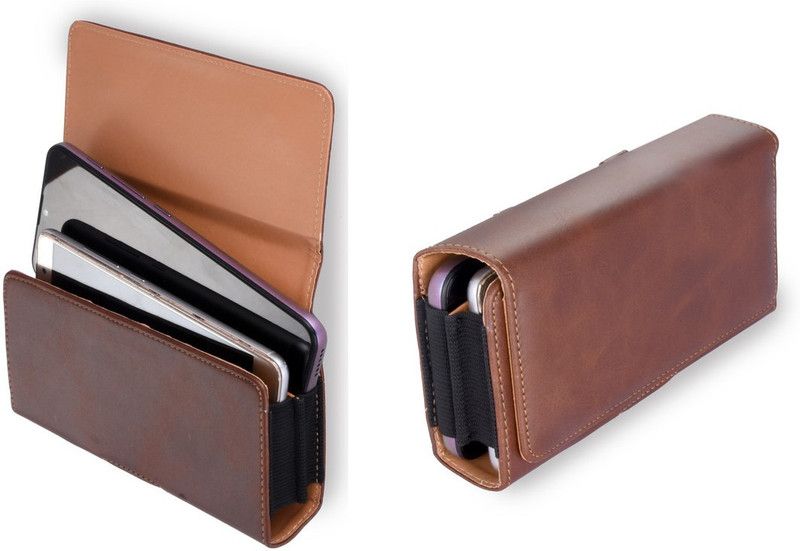 HITFIT Pouch for Samsung Galaxy M31s / Samsung Galaxy A21s  (Brown, Holster, Pack of: 1)
