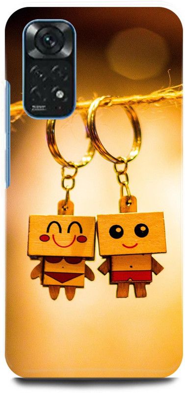 play fast Back Cover for Redmi Note 11 KEY, CHAIN, HEART, SHAPE, LOVE, FOREVER, TOGETHER  (Yellow, Hard Case, Pack of: 1)