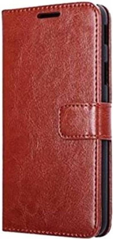 MBCASE Wallet Case Cover for Redmi 8A  (Brown, Pack of: 1)