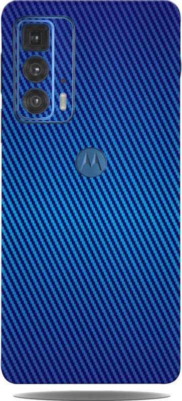 Mclaxa Blue Carbon Fiber Mobile Back Skin, Blue Carbon Fiber, MOTOROLA EDGE 20PRO Mobile Skin  (Blue Carbon Fiber Skin With Super Matte Finish)