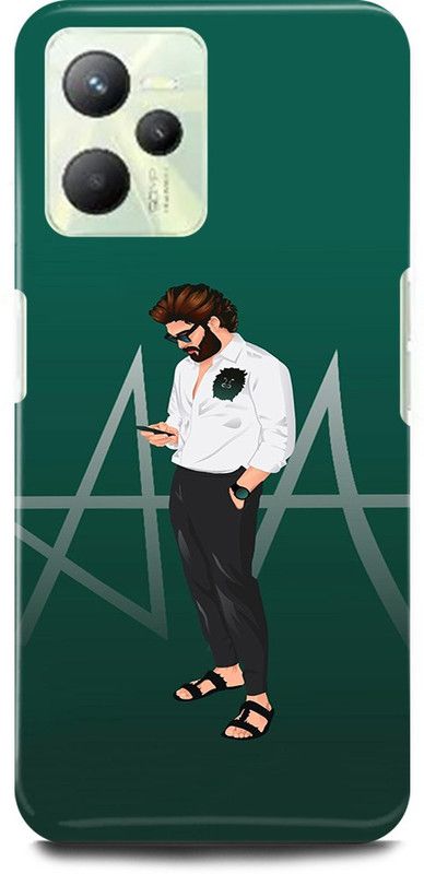 play fast Back Cover for Realme C35, RMX3511 ALLU, ARJUN, SOUTH, HERO, ACTOR, PUSHPA  (Green, Hard Case, Pack of: 1)
