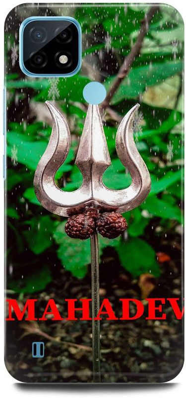 FRONK Back Cover for Realme C21, RMX3201, MAHADEV, TRISHOOL, DAMRU, NATURE  (Green, Hard Case, Pack of: 1)