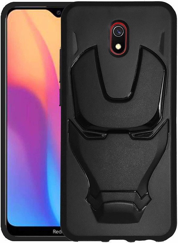 Lejaao Back Cover for Xiaomi Redmi 8A case Avengers Iron Man Silicon Back Cover for Xiaomi Redmi 8A (Iron Man - Black)  (Black, Shock Proof, Pack of: 1)