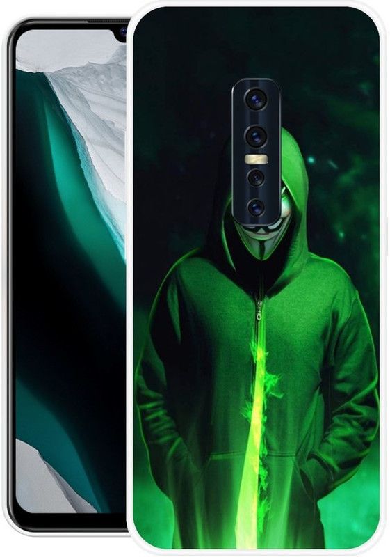 JAYFOX Back Cover for Vivo V17 Pro  (Black, Green, Silicon)