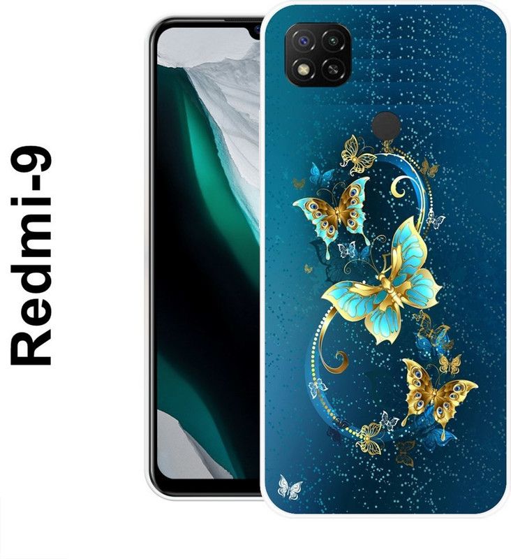 REDFLY Back Cover for Redmi 9  (Blue, Grip Case, Silicon)