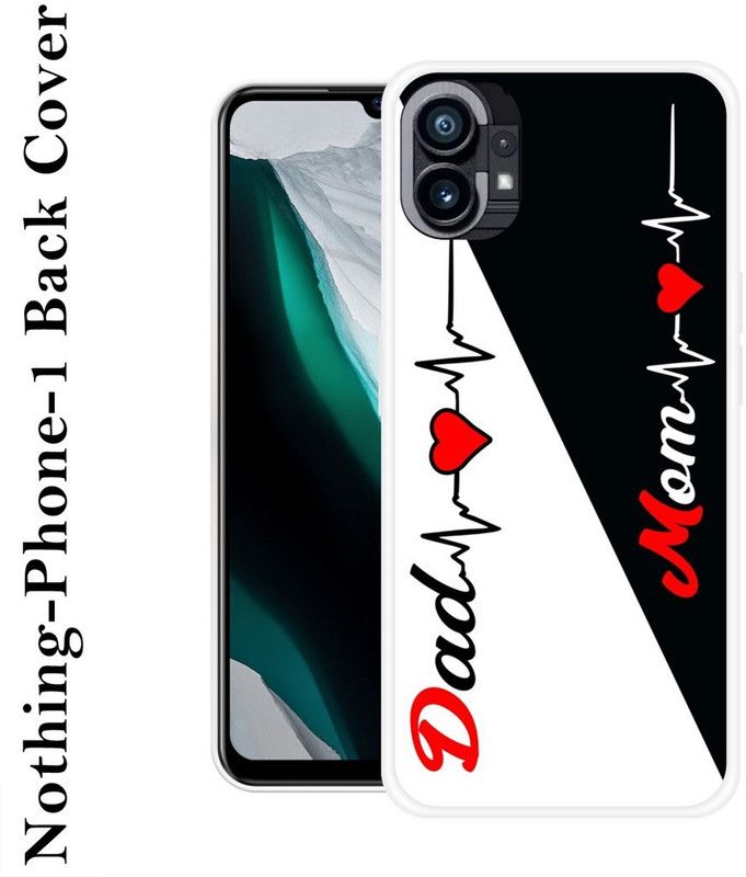 INDIALAND Back Cover for Nothing Phone 1  (Black, White, Silicon, Pack of: 1)