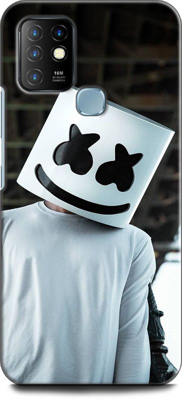 WallCraft Back Cover for Infinix Hot 10 MARSHMELLO, DJ, EDM, MUSIC, SMILEY, FUNNY  (Multicolor, Dual Protection, Pack of: 1)