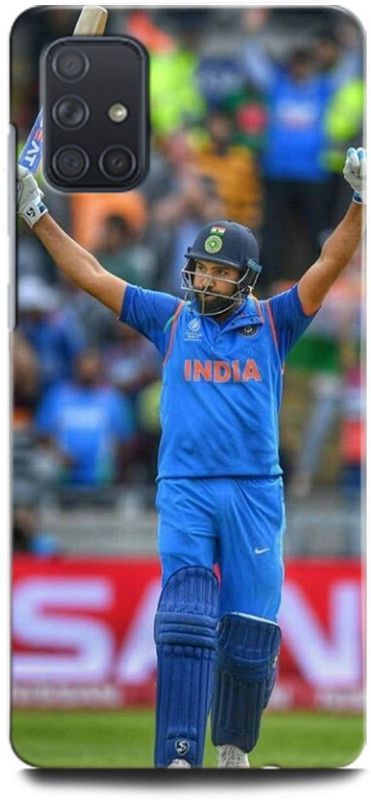 ORBIQE Back Cover for Samsung Galaxy A71 ROHIT SHARMA, INDIA, CRICKET, PLAYER, CRICKETER  (Multicolor, Hard Case, Pack of: 1)