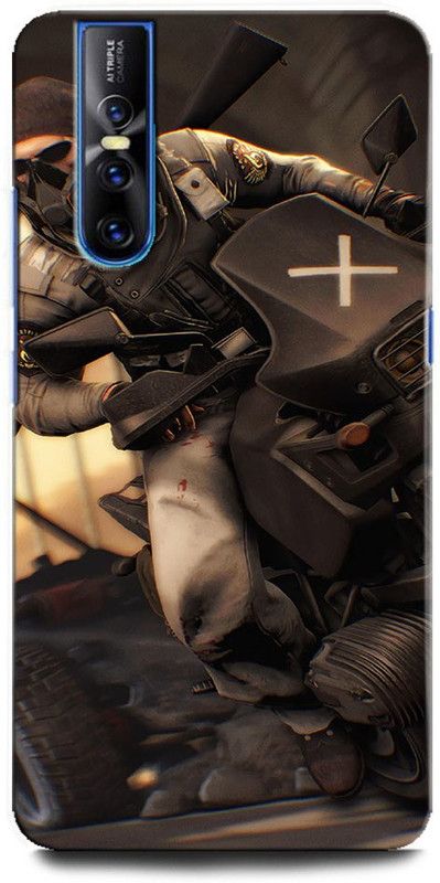 INTELLIZE Back Cover for Vivo V15 Pro 1818 PUBG, GAME, CHASE  (Multicolor, Hard Case, Pack of: 1)