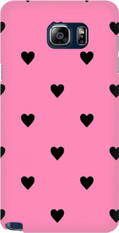COBIERTAS Back Cover for Samsung Galaxy Note 5  (Pink, Black, Hard Case)