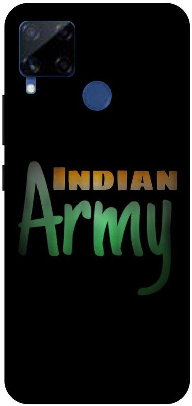 Bluvver Back Cover for Realme C15/RMX2180, Printed Indian Army Back Cover  (Multicolor, Hard Case, Pack of: 1)