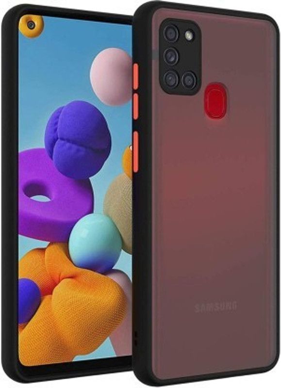 Cermarise Back Cover for Samsung Galaxy A21s  (Black, Camera Bump Protector, Pack of: 1)