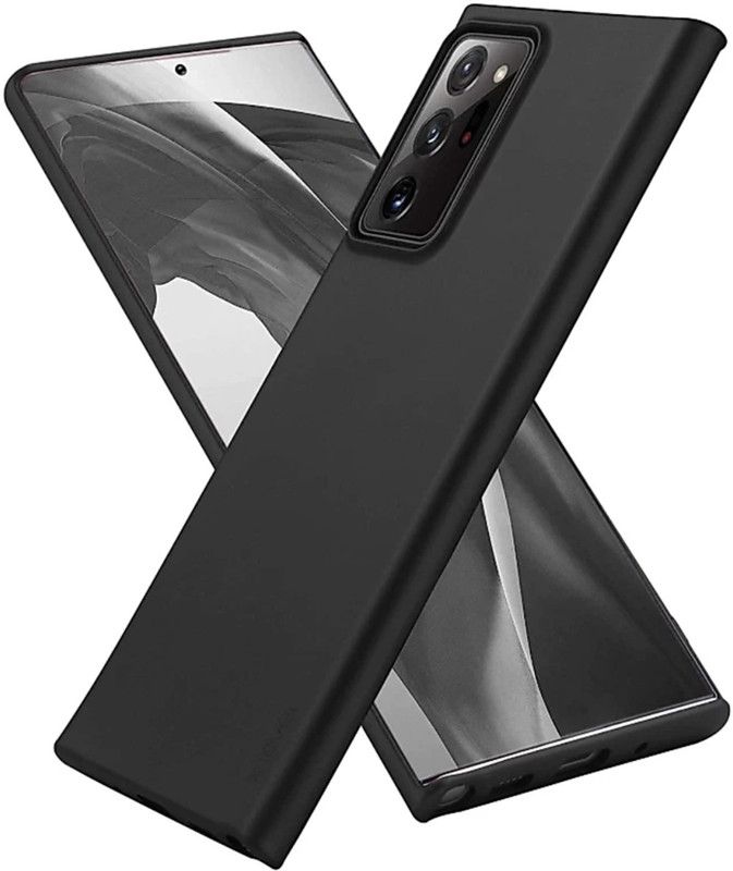 MobiSpiff Back Cover for Samsung Galaxy Note20 Ultra (6.9")  (Black, Camera Bump Protector, Silicon, Pack of: 1)