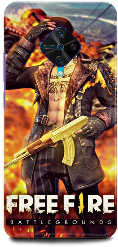 JUGGA Back Cover for Vivo S1 Pro, 1920, GERENA, FREEFIRE, GUEGO, GUN, METAL  (Yellow, Hard Case, Pack of: 1)