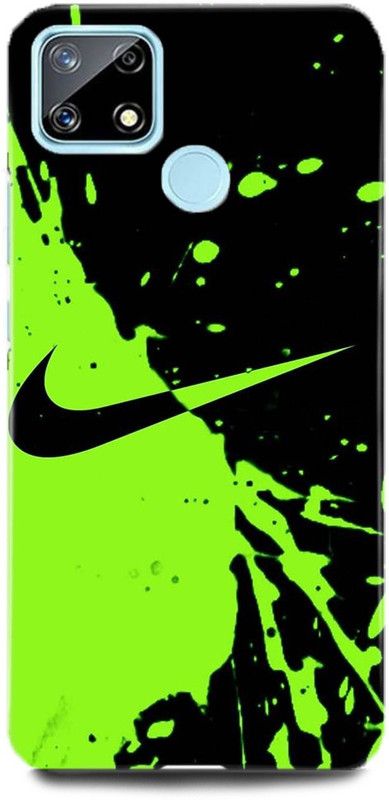 FUGGA Back Cover for realme C25  (Black, Green, Hard Case, Pack of: 1)