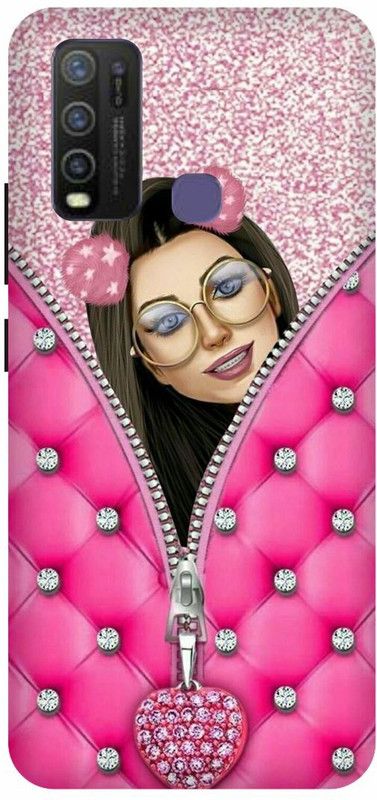 FRONK Back Cover for vivo Y30  (Pink, Hard Case, Pack of: 1)