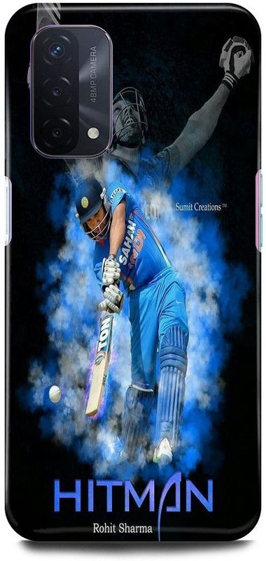 FIKORA Back Cover for Oppo A74 5G, ROHIT, SHARMA, INDIAN, PLAYER, MUMBAIINDIANS  (Blue, Hard Case, Pack of: 1)