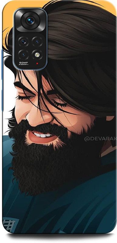 INTELLIZE Back Cover for Redmi Note 11 YASH, KGF, ROCKING STAR,TAMIL HERO, TELUGU STAR  (Multicolor, Hard Case, Pack of: 1)