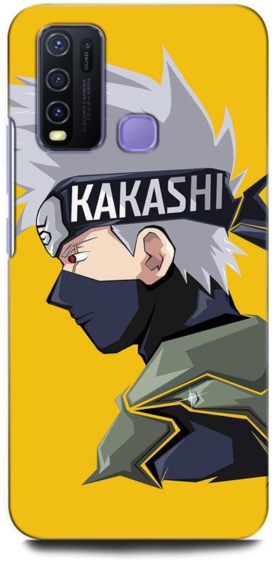 ORBIQE Back Cover for Vivo Y30 1938 KAKASHI, NARUTO, ANIME, NEON, SUPERHERO, NINJA, BLACK  (Multicolor, Hard Case, Pack of: 1)