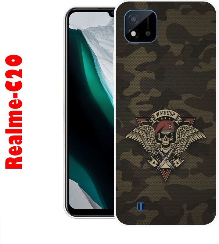 CellWorld Back Cover for Realme C20  (Brown, Silicon)