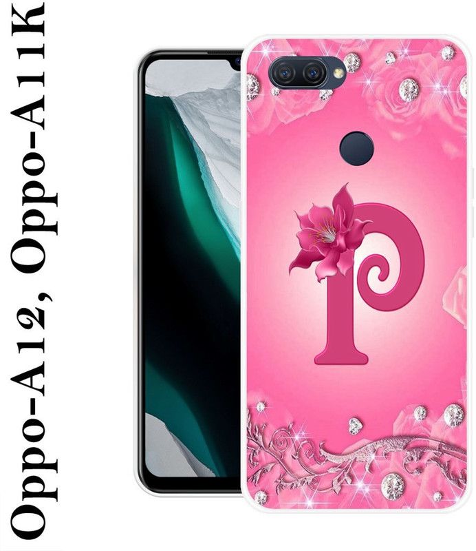 JATLAND Back Cover for Oppo A12  (Pink, White, Grip Case, Silicon)