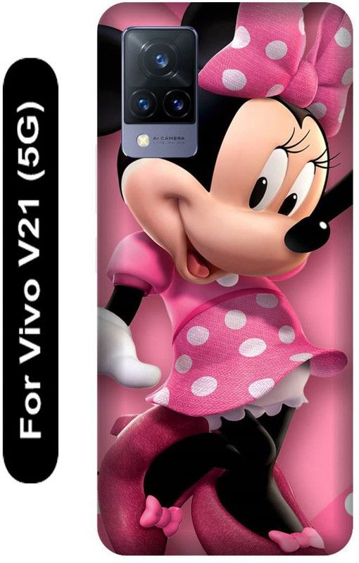 SSMORYA Back Cover for Vivo V21 5G, Minnie Mouse Printed  (Multicolor, Hard Case, Pack of: 1)
