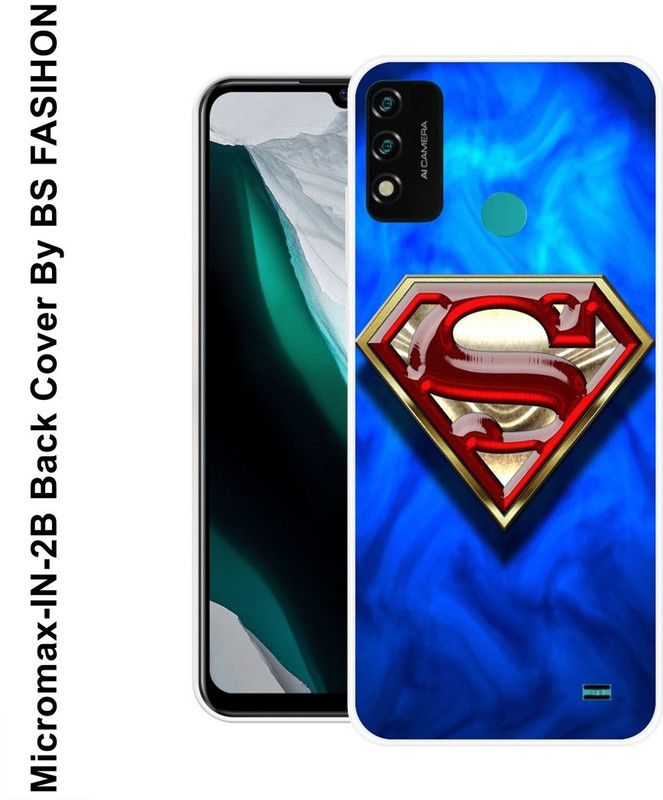 BSRAJ Back Cover for Micromax IN 2B  (Blue, Red, Grip Case, Silicon)