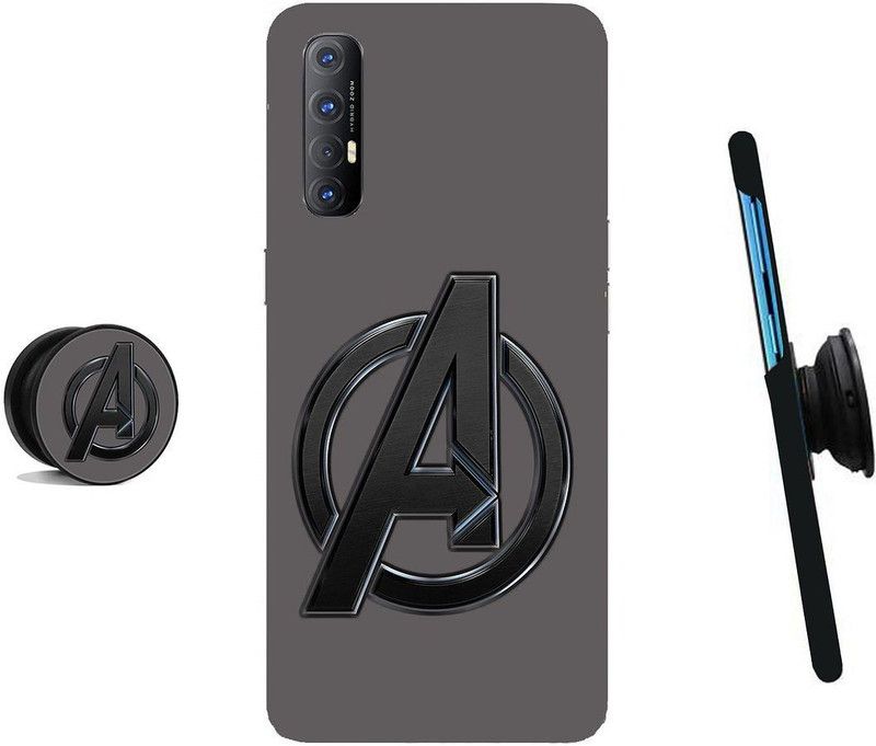 HELLO CASE Back Cover for Oppo Reno 3 Pro  (Black, Grey, Cases with Holder)