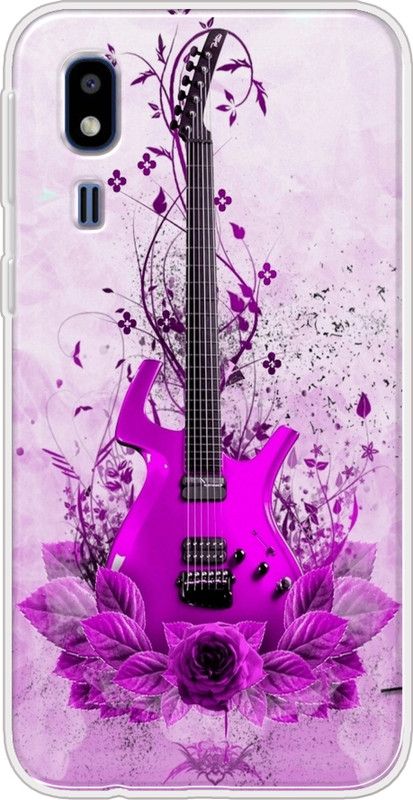 Hansviprint Back Cover for Samsung Galaxy A2 Core  (Pink, Black, Grip Case, Silicon, Pack of: 1)