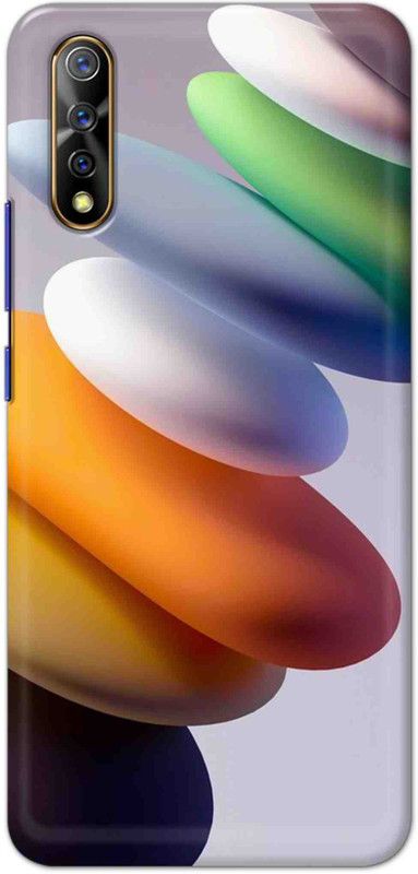 NDCOM Back Cover for Vivo S1 Multicolor Stone Printed  (Multicolor, Hard Case, Pack of: 1)
