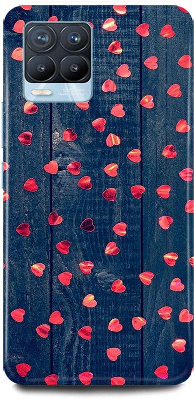 JUGGA Back Cover for Realme 8 Pro, RED, HEART, SHAPE, COUPLE, LOVE  (Blue, Hard Case, Pack of: 1)