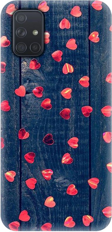 Smutty Back Cover for Samsung Galaxy A71, SM-A715F - Wooden Heart Print  (Multicolor, Hard Case, Pack of: 1)