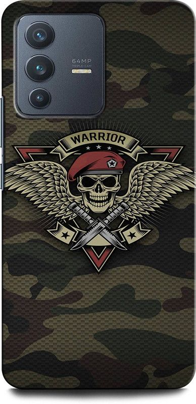 GRAFIQE Back Cover for Vivo V23 Pro 5G KAMO SKULL, WARRIOR, INDIAN ARMY, ARMY, CAMO EAGLE  (Multicolor, Shock Proof, Pack of: 1)