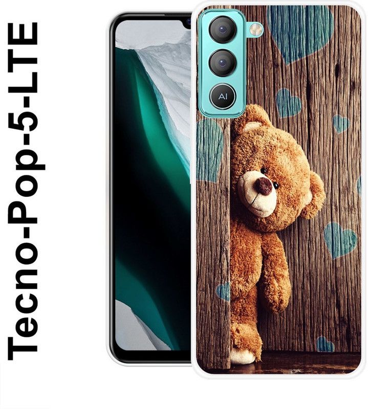 KLC Back Cover for Tecno Pop 5 LTE  (Blue, Brown, Grip Case, Silicon)