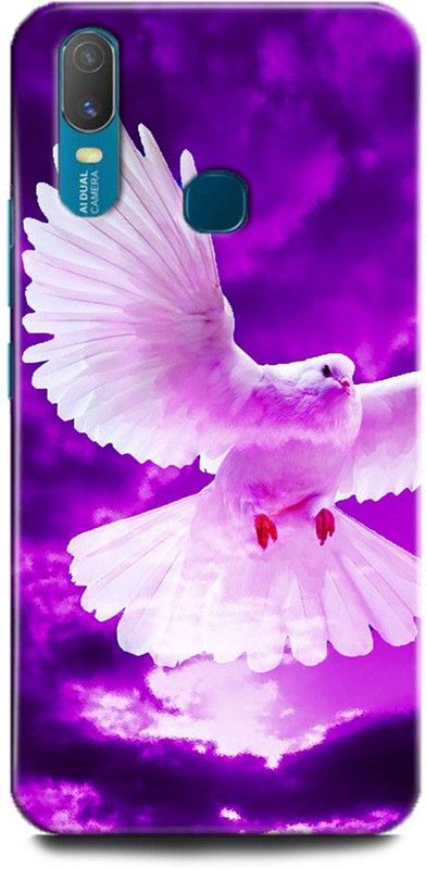 WallCraft Back Cover for Vivo Y11, Vivo 1906 PIGEON, PARROT, COLURFULL, KINGFISHER, BIRDS, PINK, GLITTER  (Multicolor, Dual Protection, Pack of: 1)