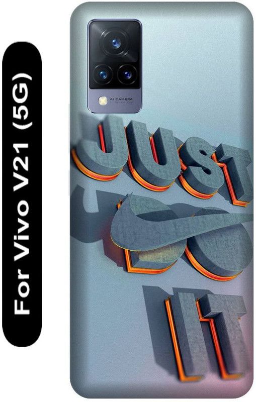 SSMORYA Back Cover for Vivo V21 5G, Just Do It Printed  (Multicolor, Hard Case, Pack of: 1)