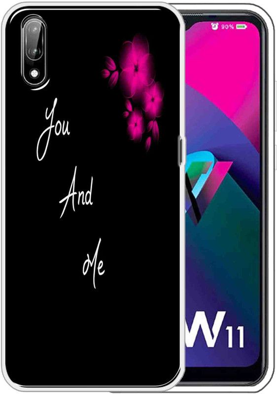 Vascase Back Cover for LG W11  (Black, Dual Protection, Silicon, Pack of: 1)