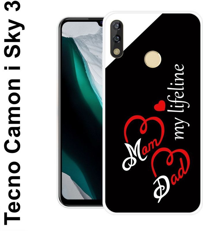 SUPER CASE Back Cover for Tecno Camon I Sky 3  (Black, White, Silicon)