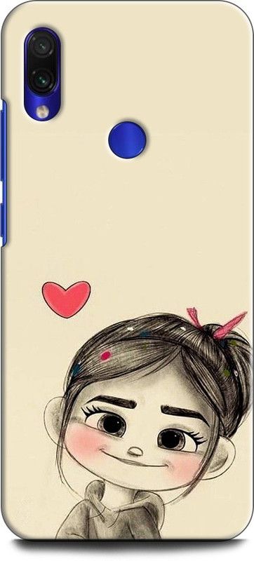 Wall Art Back Cover for Redmi Note 7 Pro CUTE GIRL, CUTE, LOVE, HEART, GIRLS, LITTLE GIRL, CARTOON, SWEET  (Multicolor, Dual Protection, Pack of: 1)