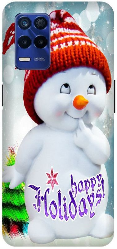 Bluvver Back Cover for Realme 8s 5G , RMX3381, Printed Holidays Snow Back Cover  (Multicolor, Hard Case, Pack of: 1)