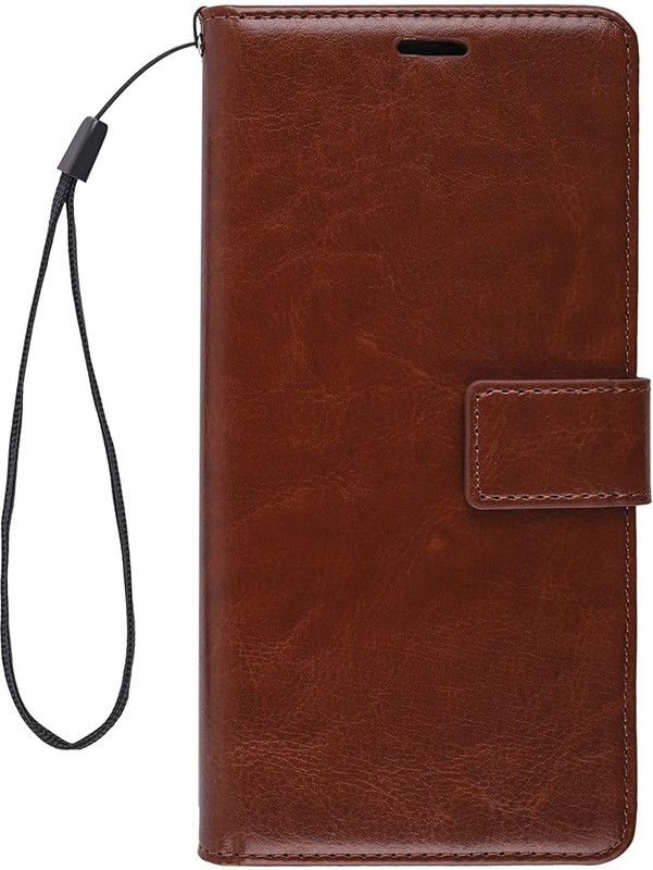 ClickAway Flip Cover for Xiaomi Mi Redmi Y3 / Redmi 7 Premium Leather Magnetic Lock, Wallet Style Stand Flip Case  (Brown, Pack of: 1)