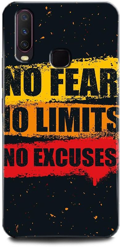 play fast Back Cover for Vivo Y12/1904 NO FEAR NO LIMITS PRINTED  (Multicolor, Hard Case, Pack of: 1)