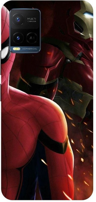 Bluvver Back Cover for Vivo Y21,V2111, Printed Avengers,SpiderMan Mobile Back Cover  (Multicolor, Hard Case, Pack of: 1)