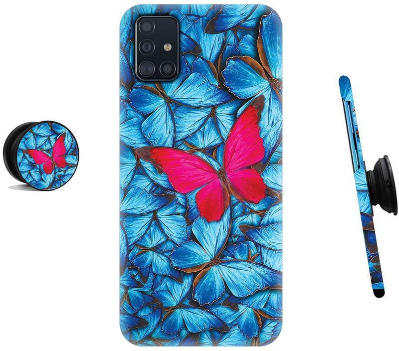 MY SWAG Back Cover for Samsung Galaxy M51  (Blue, Pink, Cases with Holder)