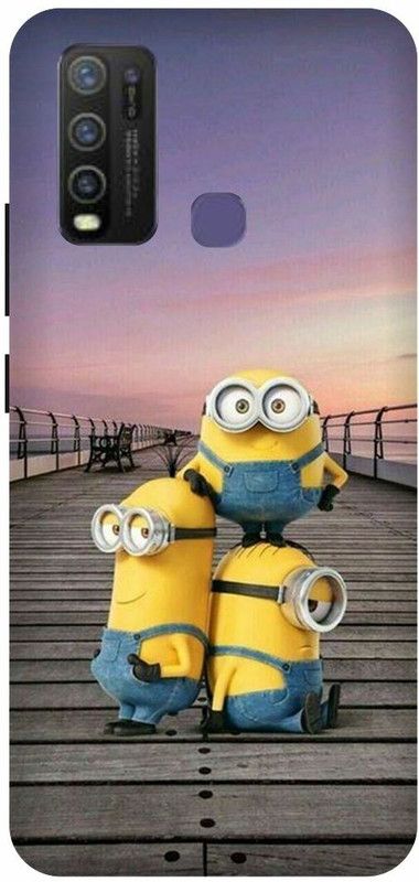 FRONK Back Cover for vivo Y30, Vivo 1938, YELLOW, MINIONS, CARTOON, FUNNY  (Yellow, Hard Case, Pack of: 1)