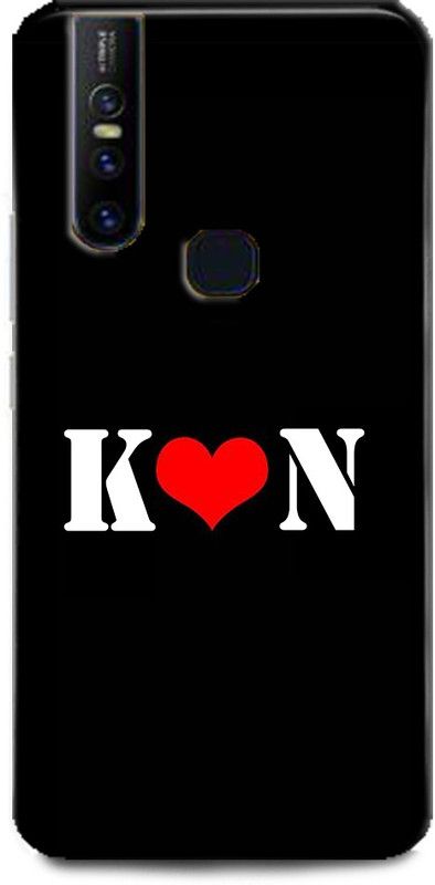 Afterglow Back Cover for Vivo V15 K N, K LOVES N, NAME, LETTER, ALPHABET, KN LOVE, HART  (Multicolor, Shock Proof, Pack of: 1)
