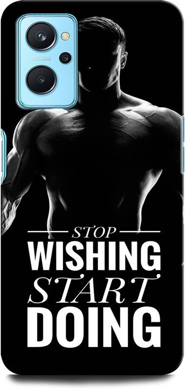 ORBIQE Back Cover for OPPO A76 GYM, FITNESS, WORKOUT, STOP WISHING START DOING  (Multicolor, Hard Case, Pack of: 1)