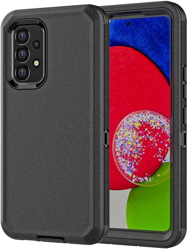 TURTLE Back Cover for Samsung Galaxy A53 5G WITHOUT Built-in Tempered Glass  (Black, Dual Protection, Pack of: 1)