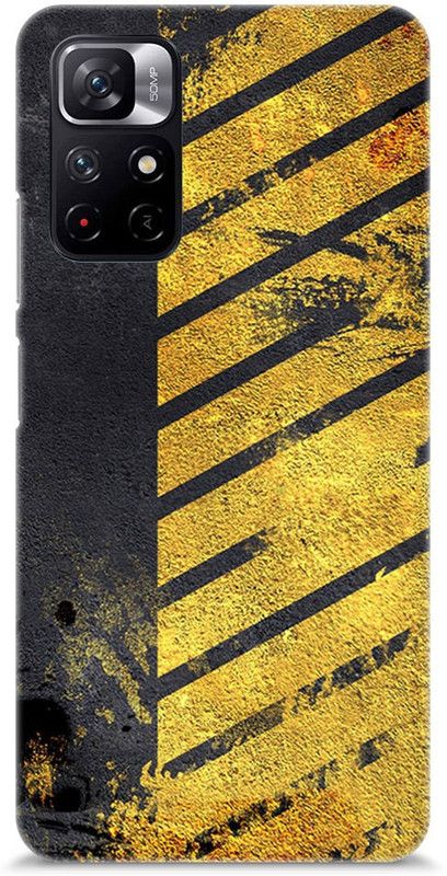 Mast Kalandar Back Cover for REDMI Note 11T 5G  (Grey, Yellow)